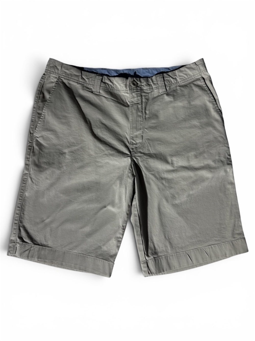 ROWM Men’s Khaki Stretch Chino Shorts Size 36 Casual Flat Front